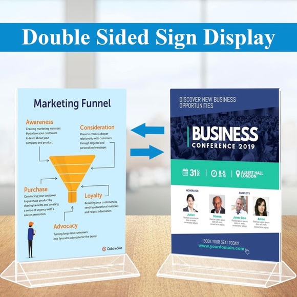 6 Pack Acrylic Sign Holder 8.5x11” double sided - Picture 2 of 2